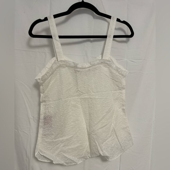 BNWT White Button Up Tank Top - Picture 2 of 3